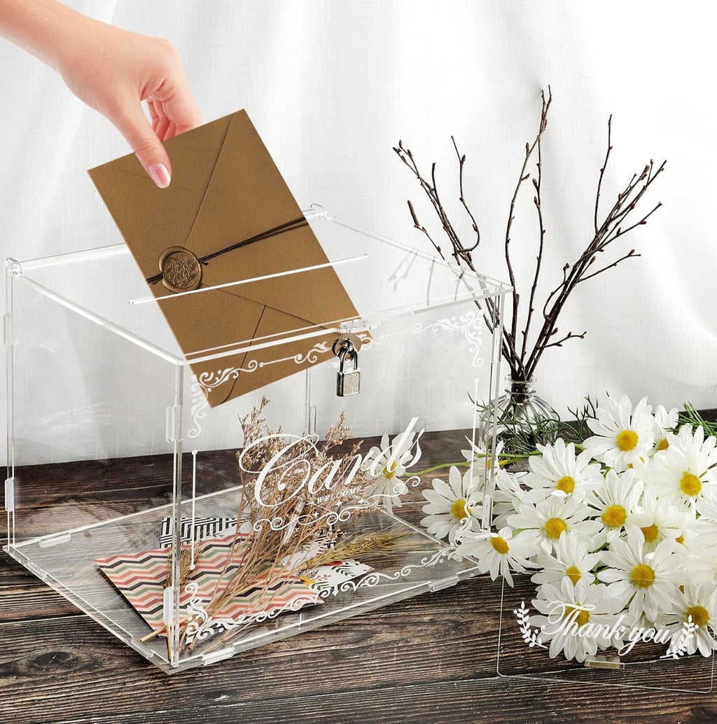 Location de boîte à cartes avec cadenas et clé - Card Box Rental with Lock and Key