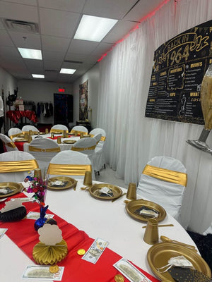 Gold Chair Sash/Ceinture de chaise dorée - Location/Rental