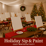 Private Holiday Paint & Sip – Self-Guided Creative Night (Minimum 8 Guests)