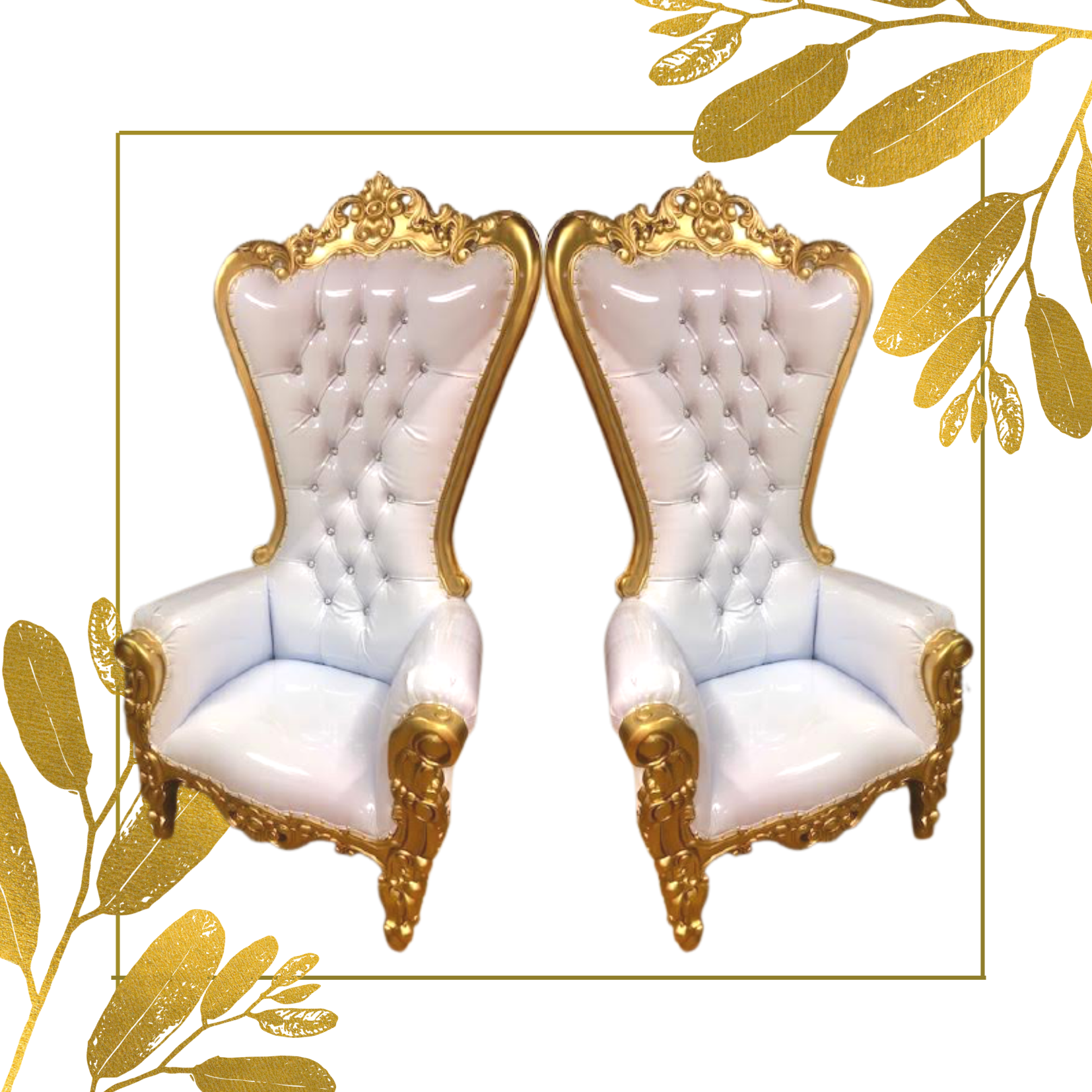 Book now for - King & Queen Thrones Chairs - for rental