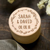 Custom Names & Date Engraved Wooden/Rustic Ring/Gift Box
